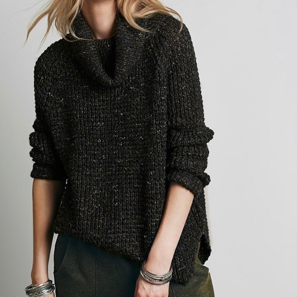 Free People Sweaters - Anthropologie Free People Dylan Tweedy Wool Swtr